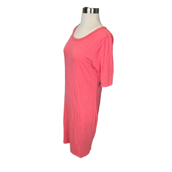 LuLaRoe Maxi Dress Womens Long Short Sleeve Stretch Scoop Neck Pink Large - Picture 9 of 11